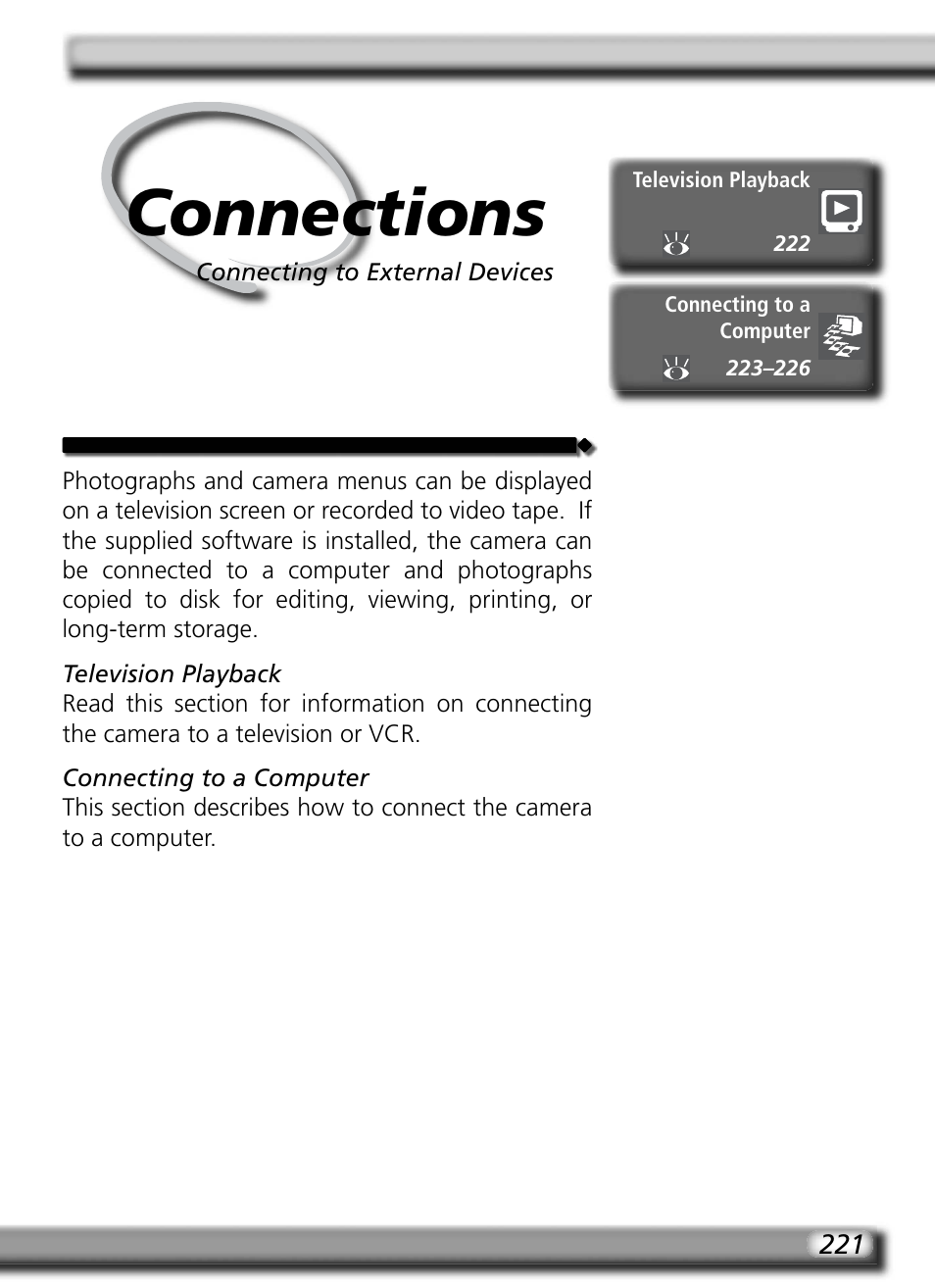 Connections | Nikon D2H User Manual | Page 233 / 264