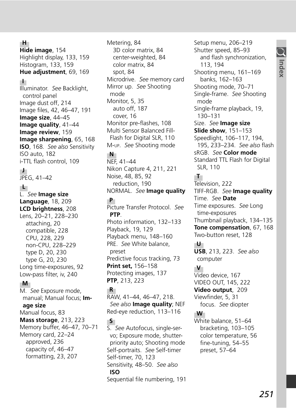 Nikon D2H User Manual | Page 263 / 264