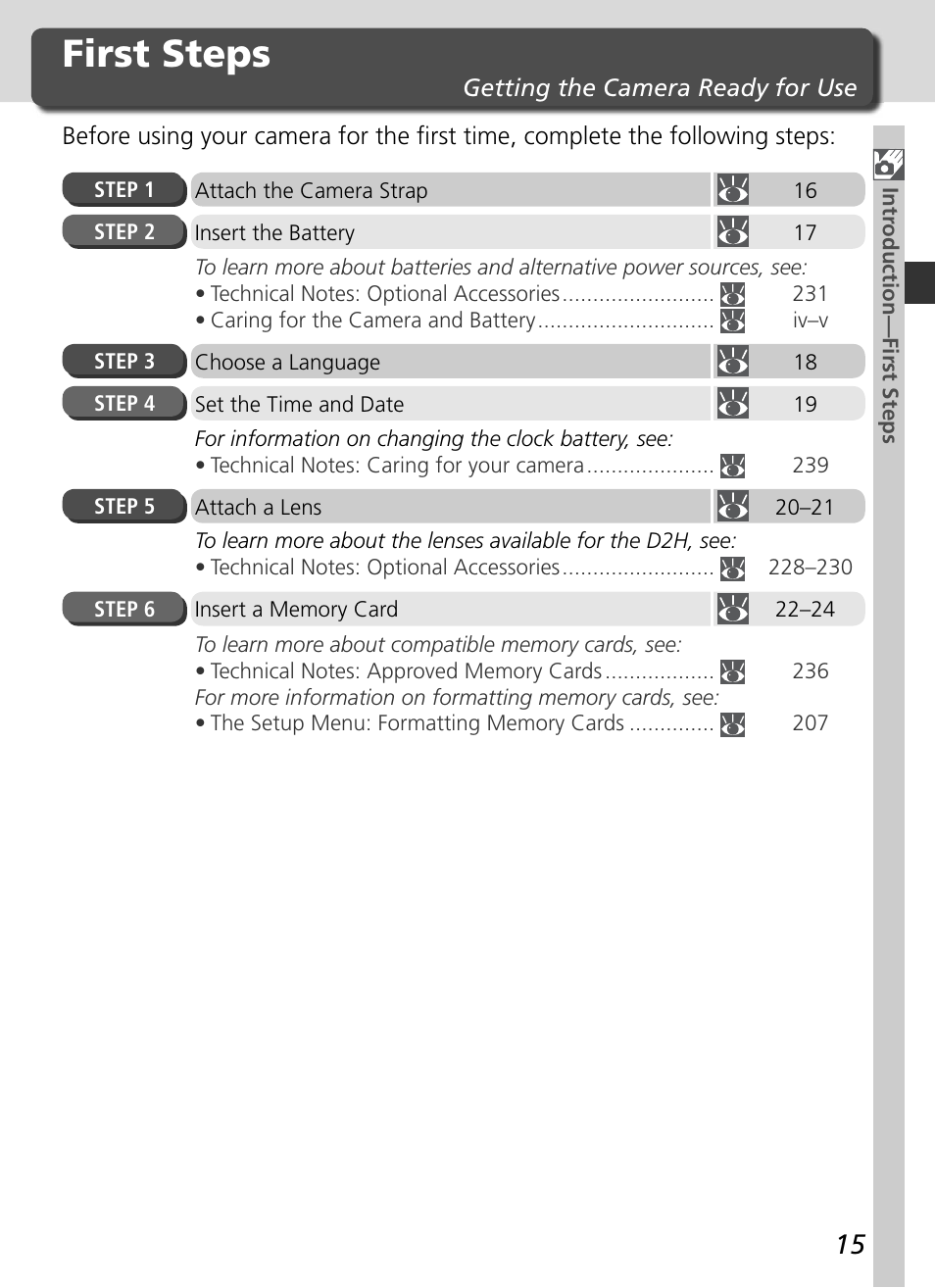 First steps | Nikon D2H User Manual | Page 27 / 264