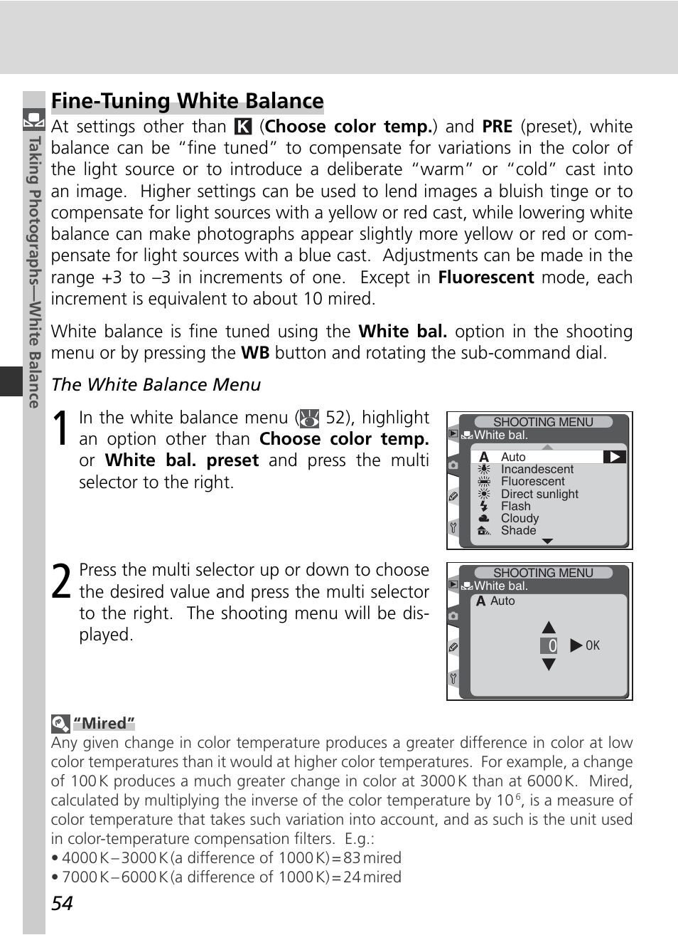 Fine-tuning white balance | Nikon D2H User Manual | Page 66 / 264