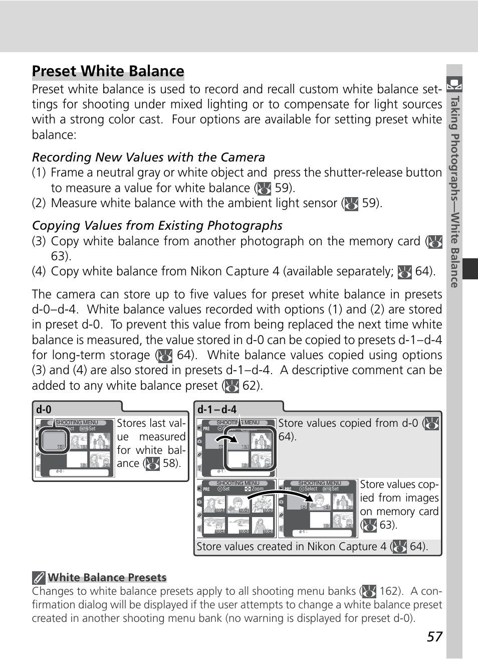 Preset white balance, Taking photographs—white balance | Nikon D2H User Manual | Page 69 / 264