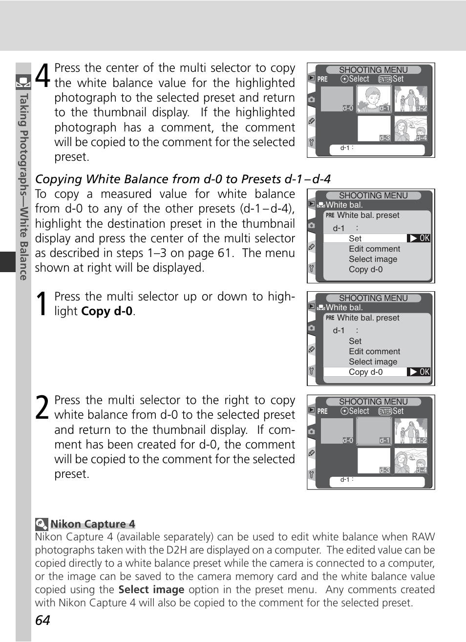 Taking photographs—white balance | Nikon D2H User Manual | Page 76 / 264