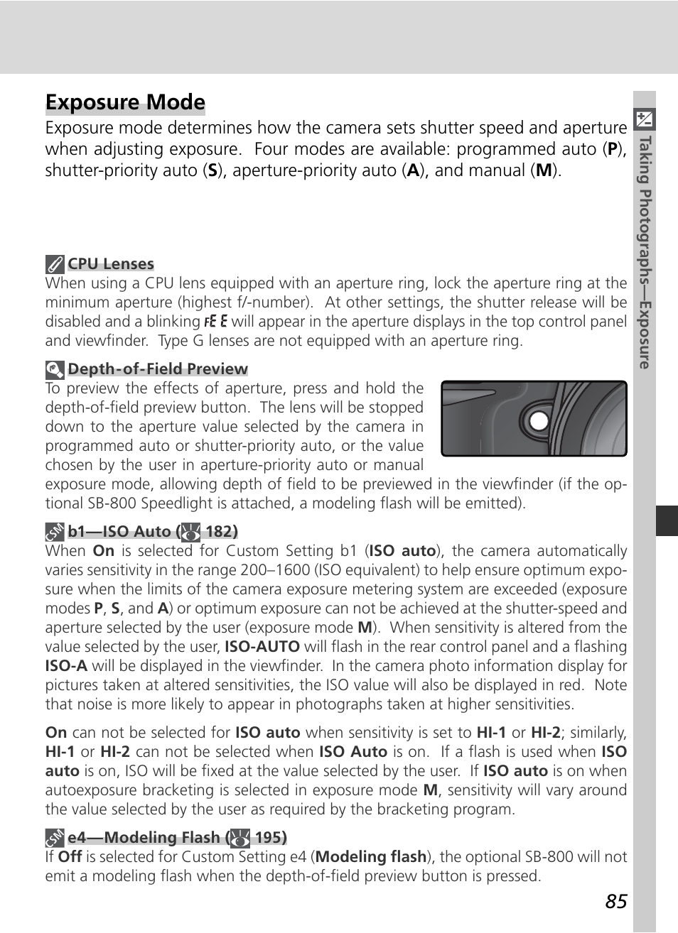 Exposure mode | Nikon D2H User Manual | Page 97 / 264