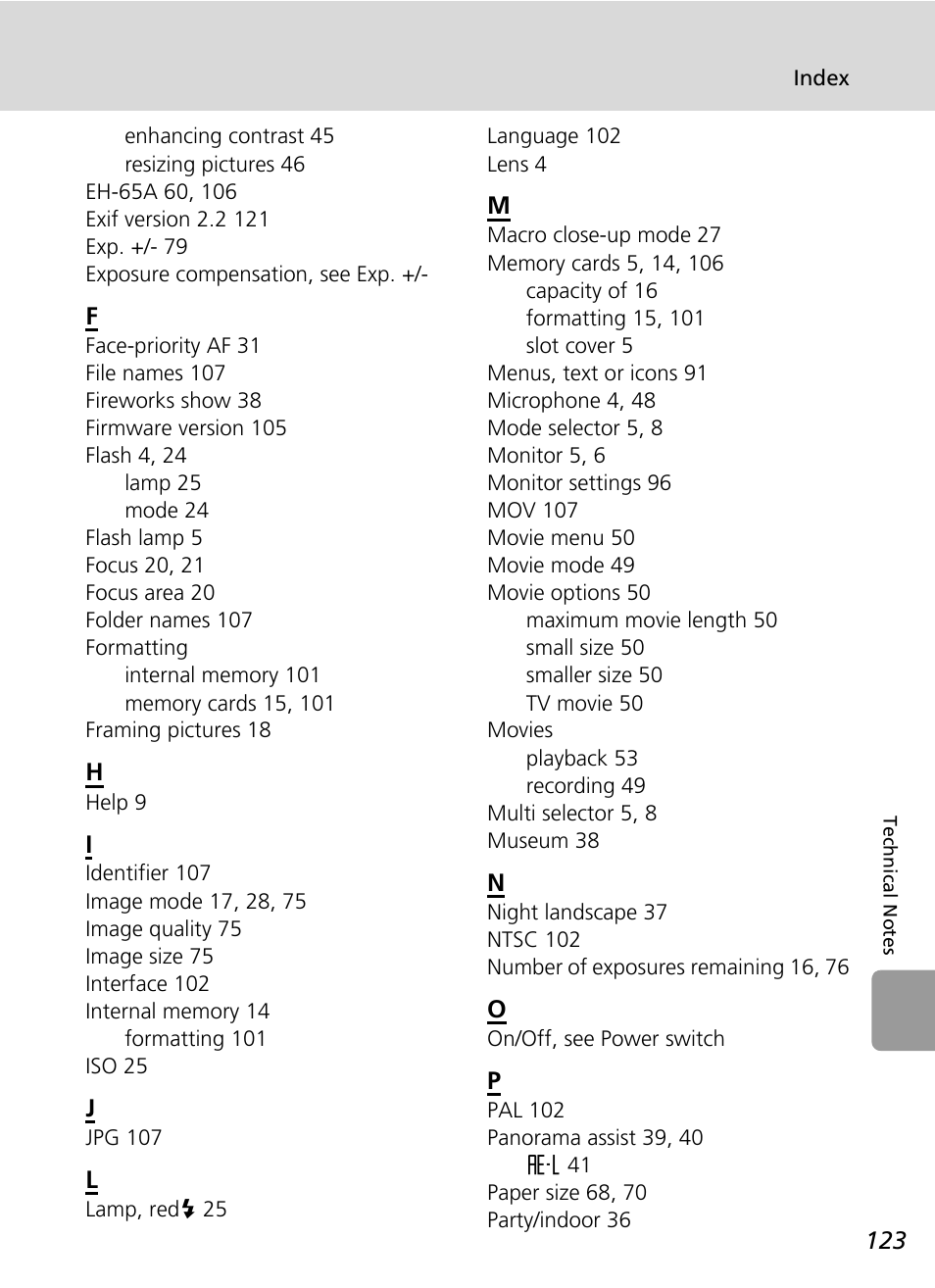 Nikon L6 User Manual | Page 135 / 140