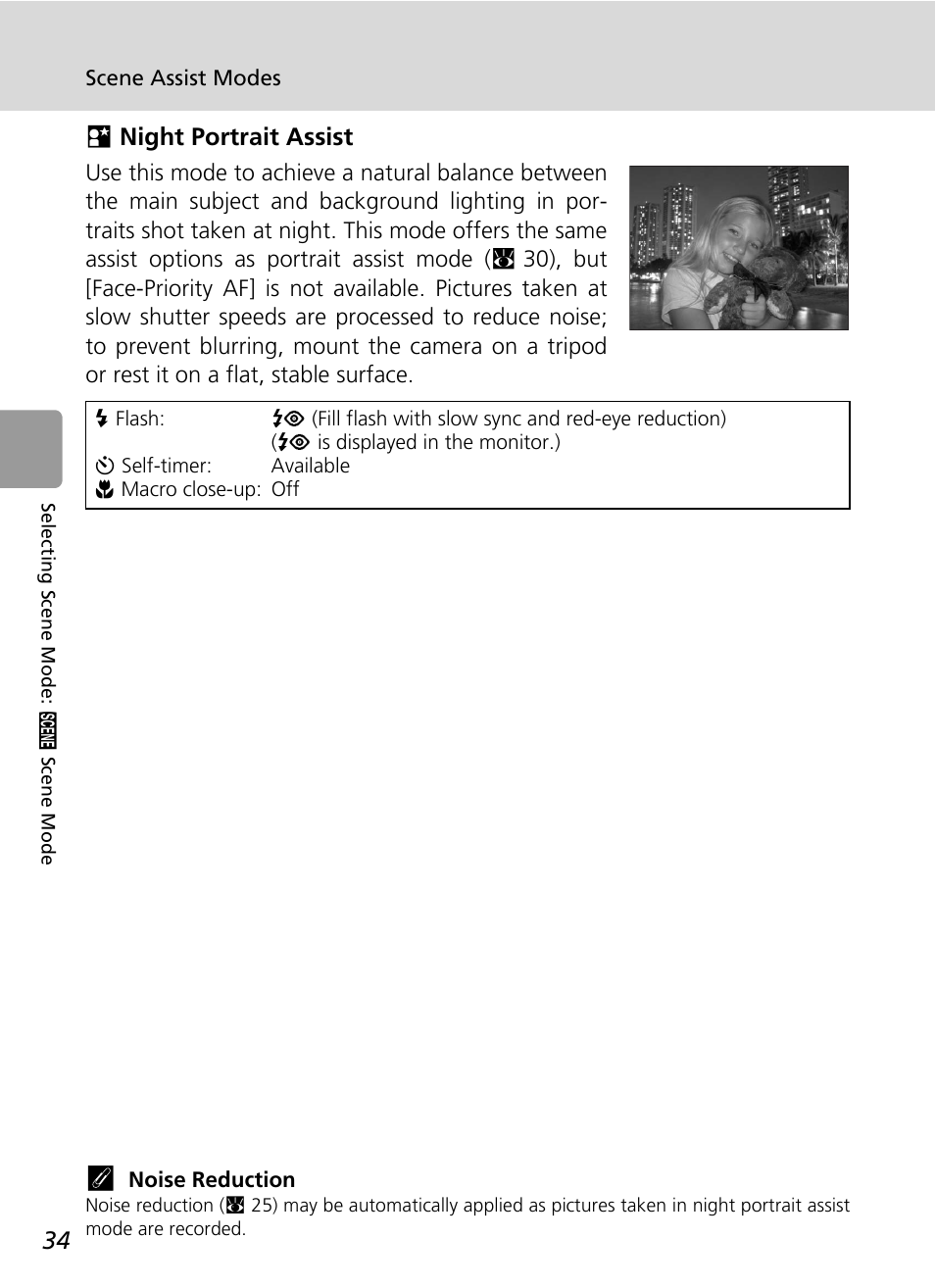 Dnight portrait assist | Nikon L6 User Manual | Page 46 / 140