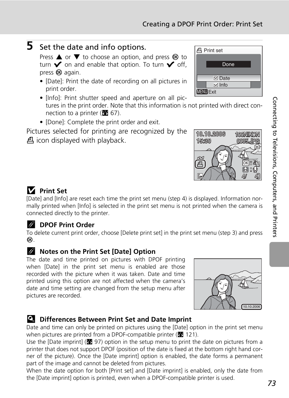 Set the date and info options | Nikon L6 User Manual | Page 85 / 140