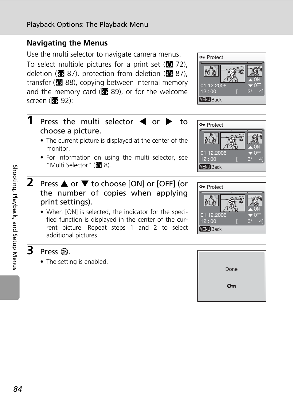 Navigating the menus, Press d | Nikon L6 User Manual | Page 96 / 140