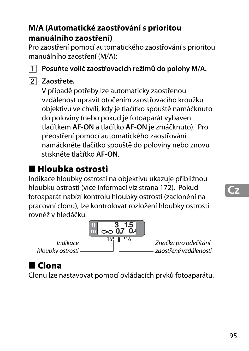 Hloubka ostrosti, Clona | Nikon AF-S 28mm f-1.8G User Manual | Page 95 / 176