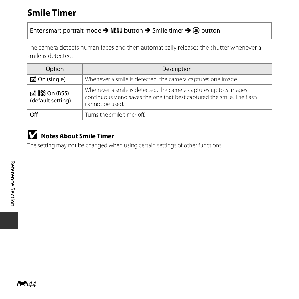 Smile timer | Nikon L620 User Manual | Page 142 / 212