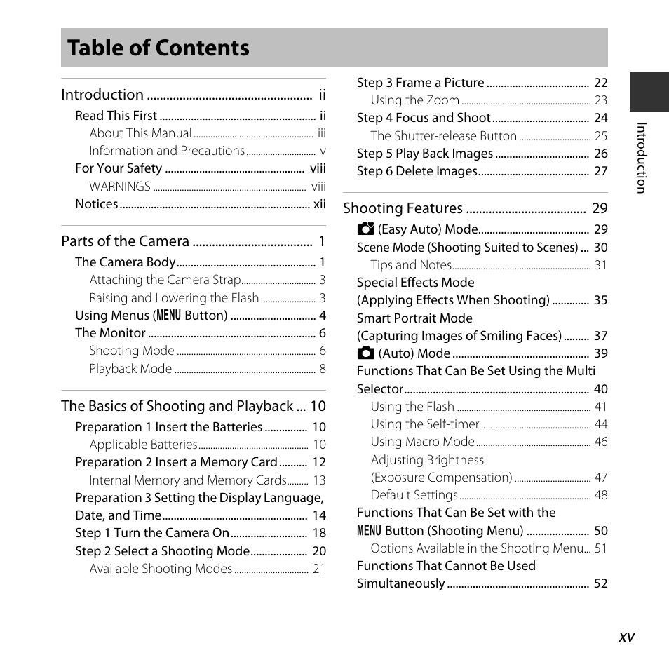 Nikon L620 User Manual | Page 17 / 212