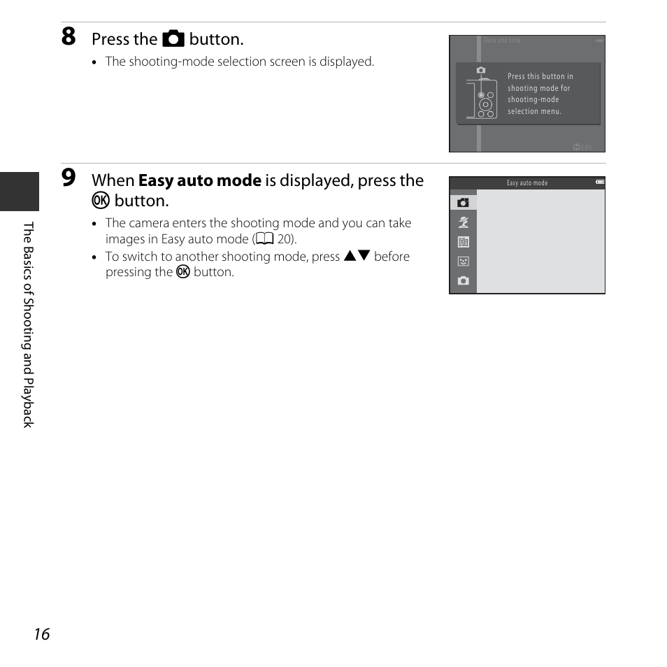 Press the a button | Nikon L620 User Manual | Page 36 / 212