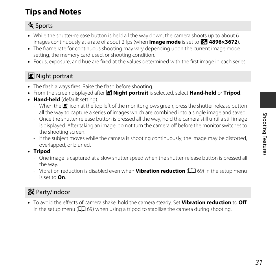 Tips and notes, A 31) | Nikon L620 User Manual | Page 51 / 212