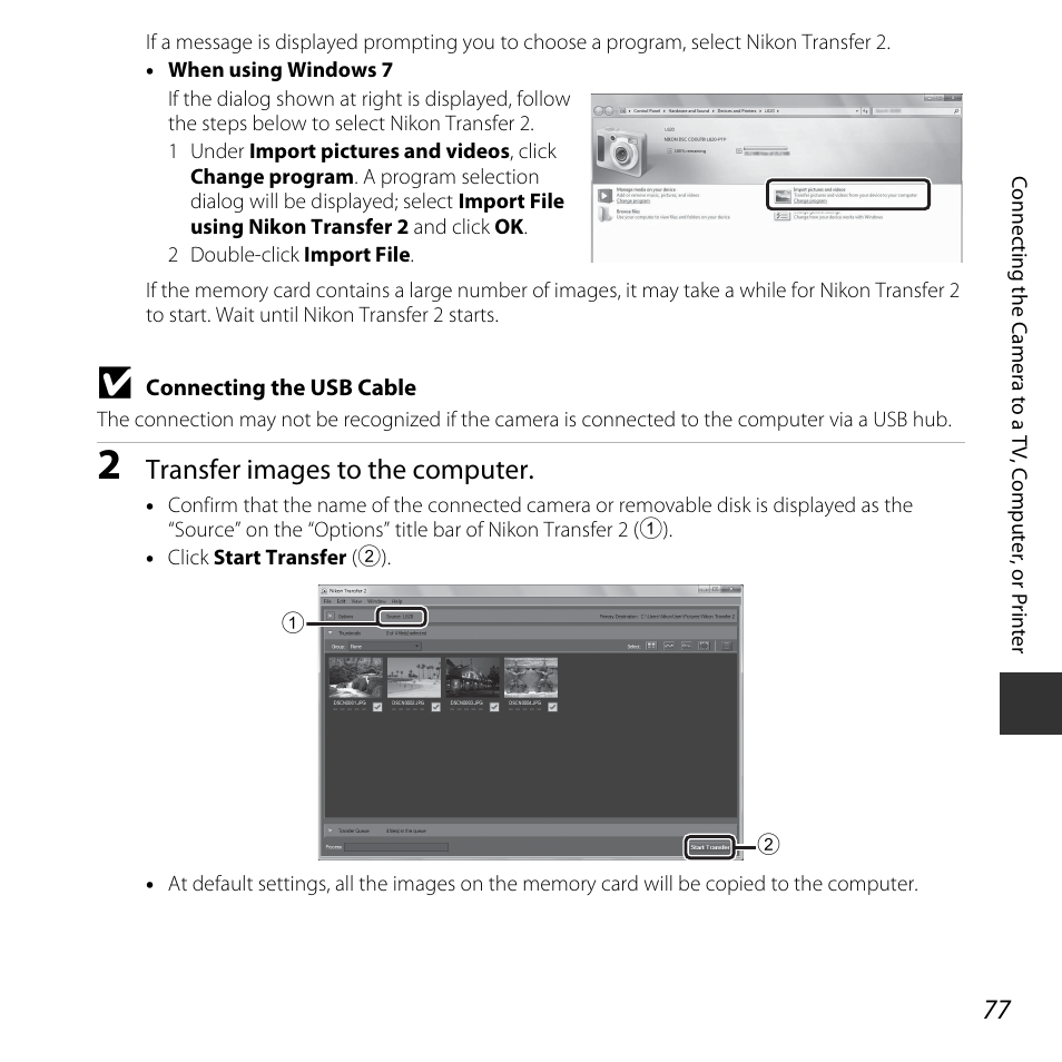 Transfer images to the computer | Nikon L620 User Manual | Page 97 / 212