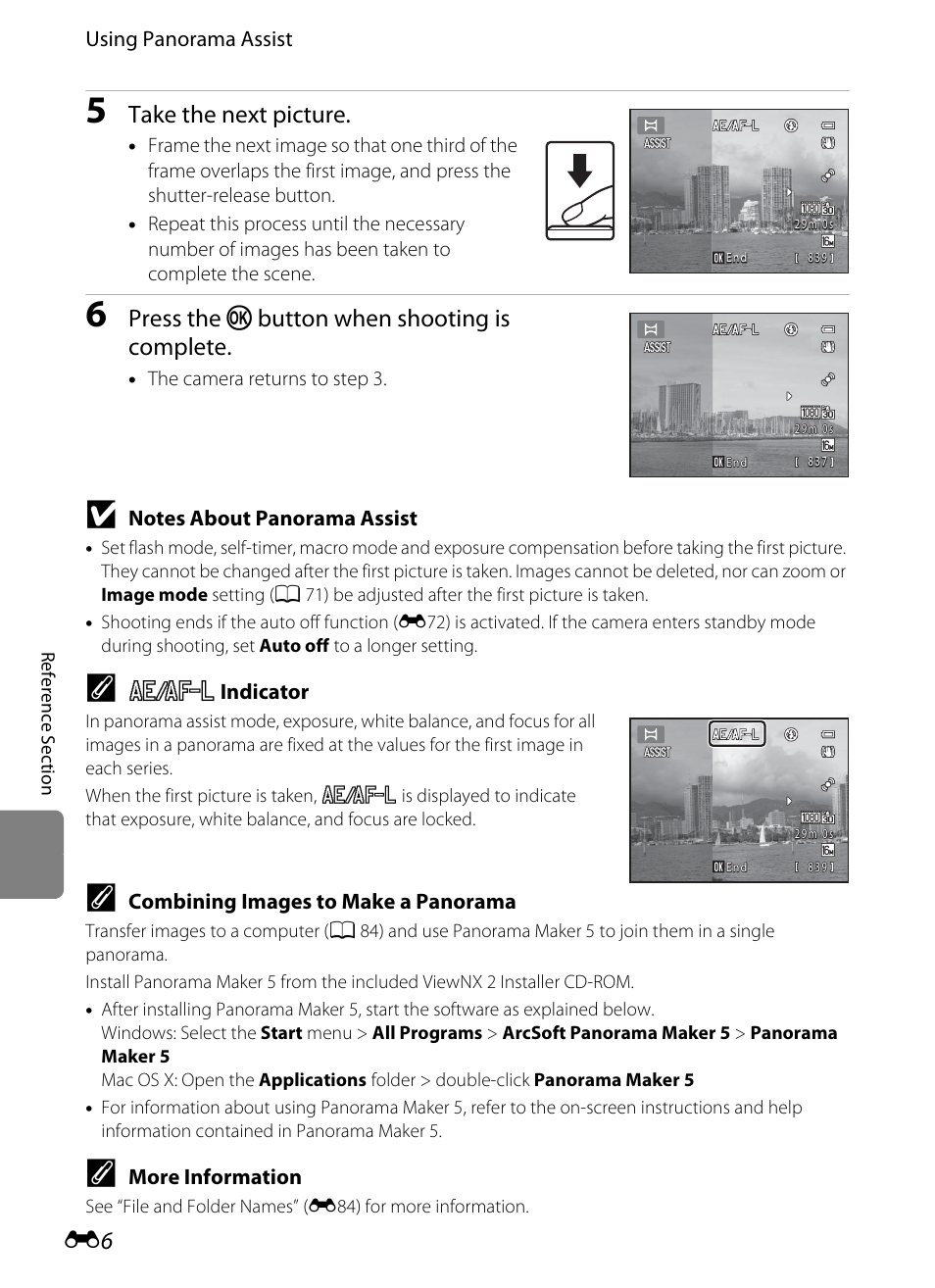 E6) so, Take the next picture, Press the k | Button when shooting is complete | Nikon S8200 User Manual | Page 118 / 228