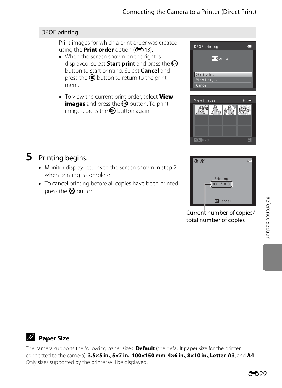 Printing begins | Nikon S8200 User Manual | Page 141 / 228