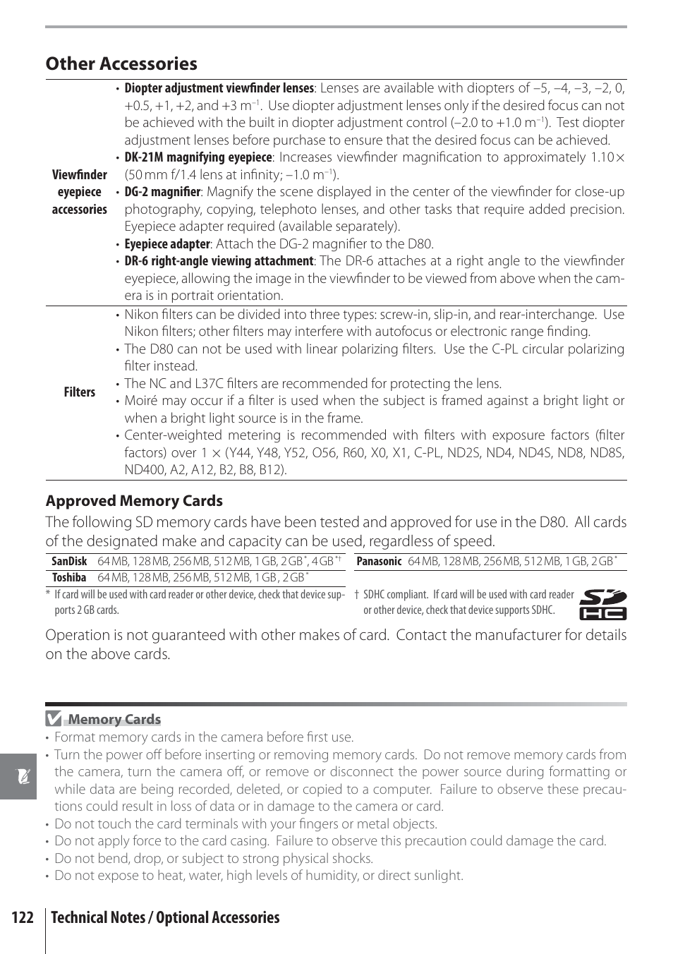 Other accessories | Nikon D80 User Manual | Page 134 / 162