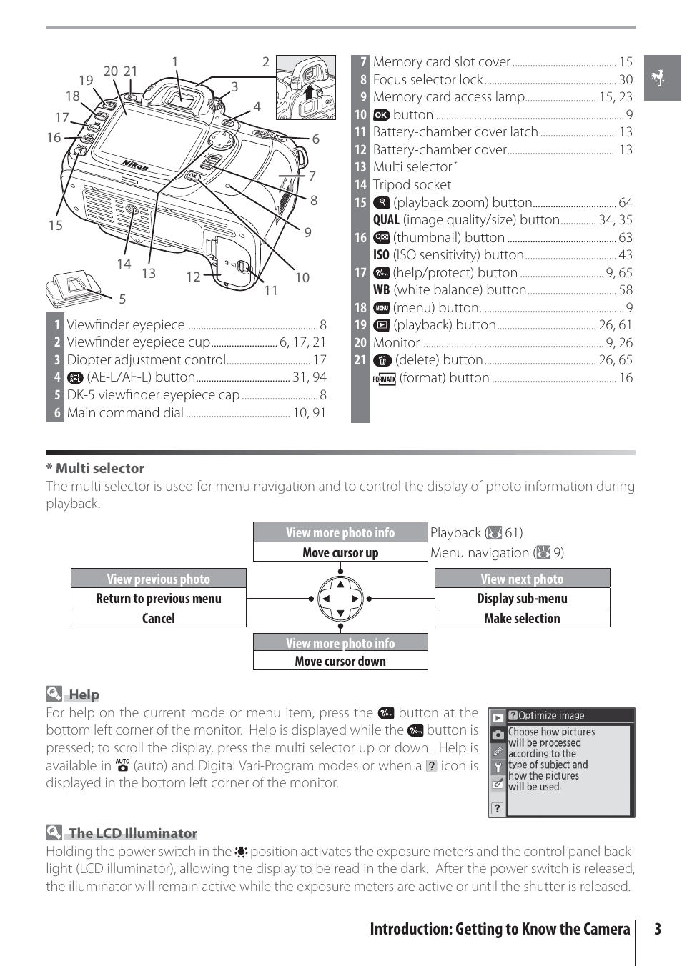 3introduction: getting to know the camera | Nikon D80 User Manual | Page 15 / 162