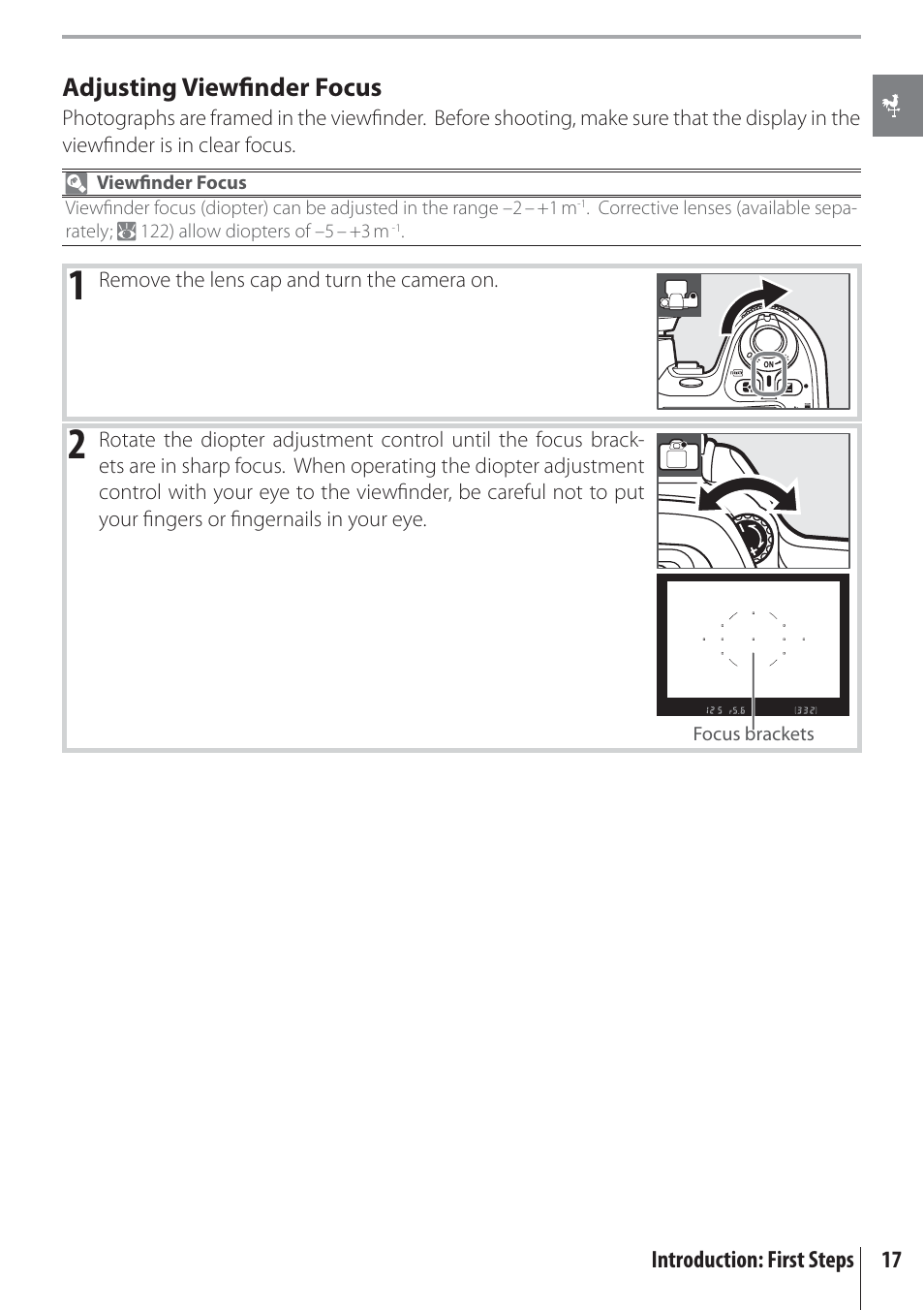 Adjusting viewﬁ nder focus | Nikon D80 User Manual | Page 29 / 162