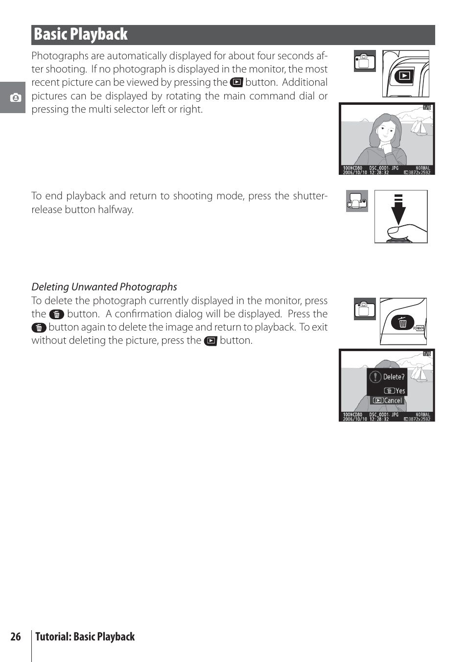 Basic playback | Nikon D80 User Manual | Page 38 / 162