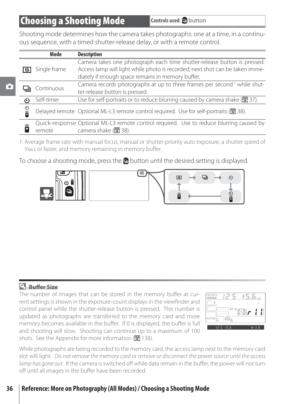 Choosing a shooting mode | Nikon D80 User Manual | Page 48 / 162