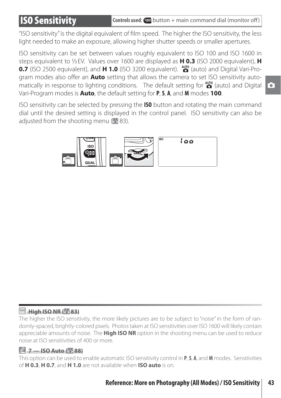 Iso sensitivity | Nikon D80 User Manual | Page 55 / 162