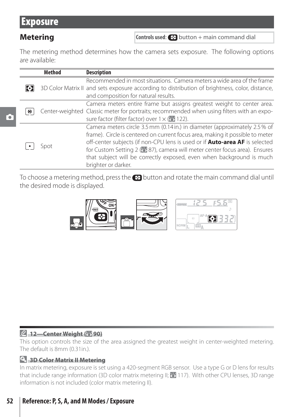 Exposure, Metering | Nikon D80 User Manual | Page 64 / 162