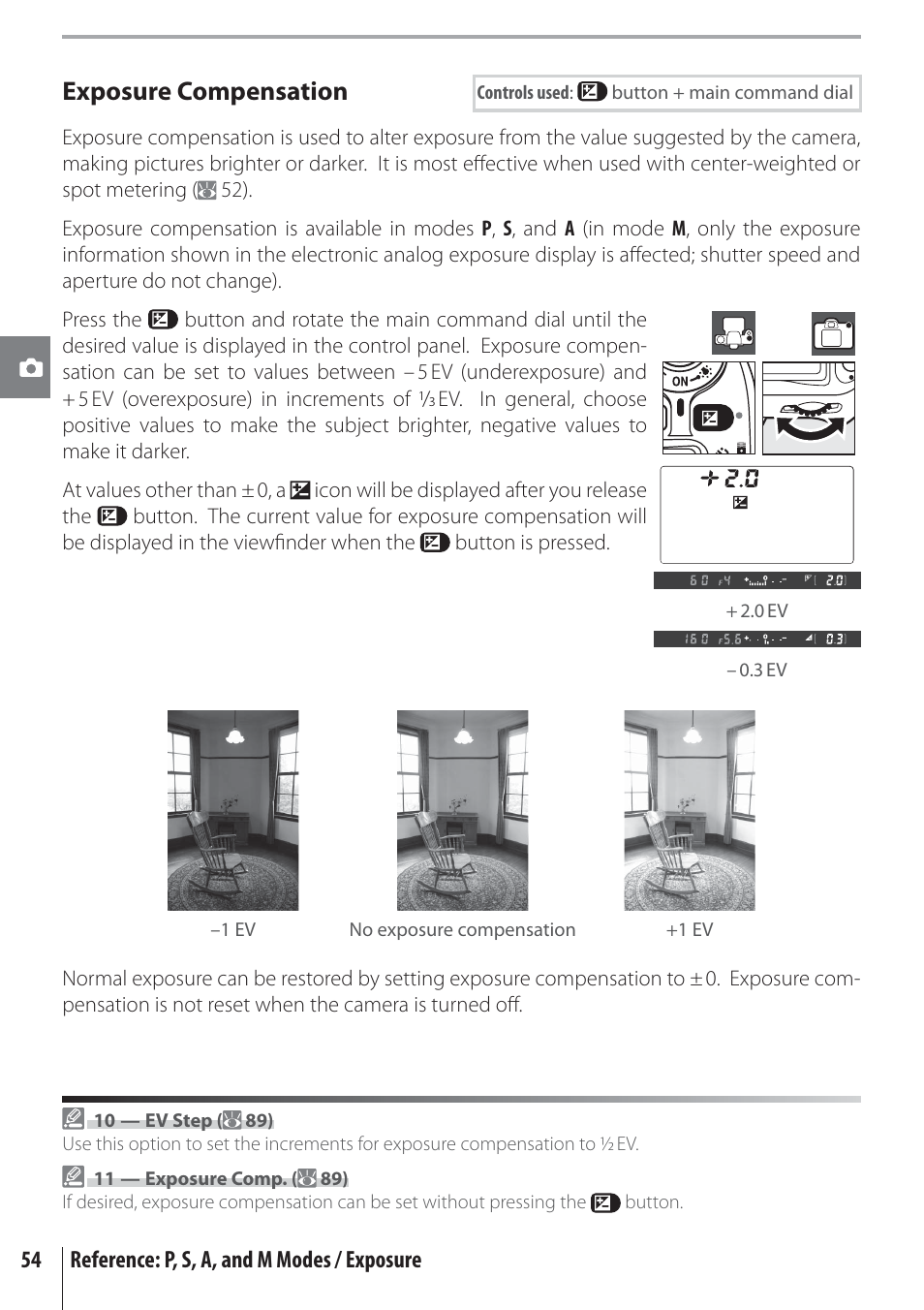Exposure compensation | Nikon D80 User Manual | Page 66 / 162