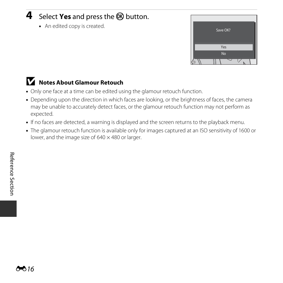 Select yes and press the k button | Nikon S3600 User Manual | Page 116 / 208