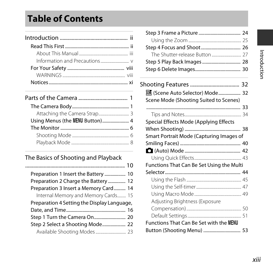 Nikon S3600 User Manual | Page 15 / 208