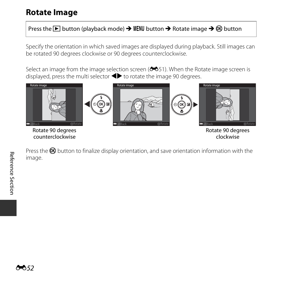 Rotate image | Nikon S3600 User Manual | Page 152 / 208