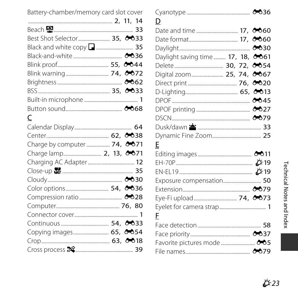 Nikon S3600 User Manual | Page 203 / 208