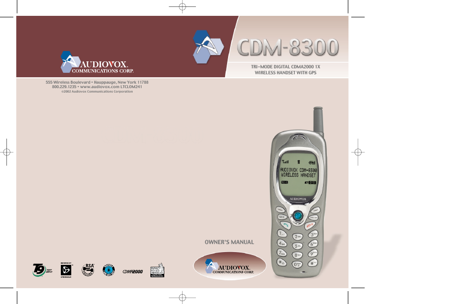 Audiovox CDMA2000 User Manual | 67 pages