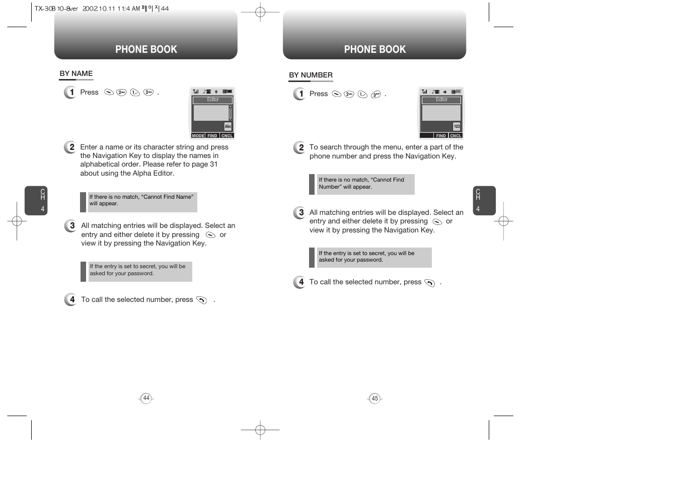 Phone book | Audiovox CDMA2000 User Manual | Page 24 / 67
