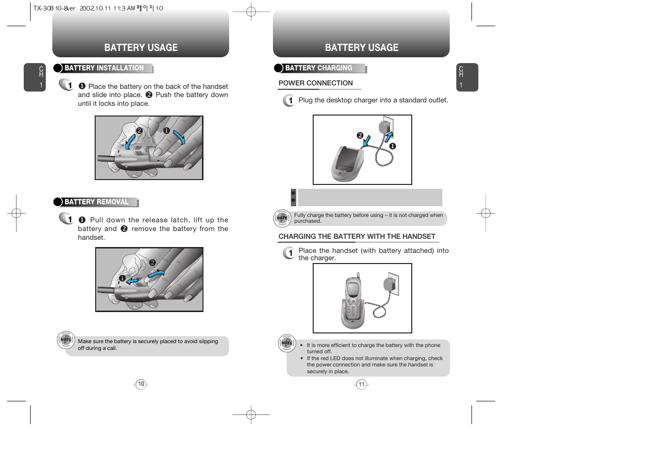 Battery usage | Audiovox CDMA2000 User Manual | Page 7 / 67