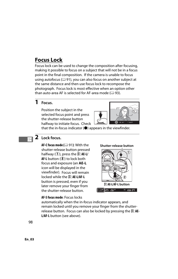 Focus lock | Nikon D800 User Manual | Page 122 / 472