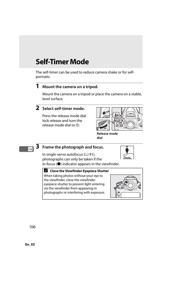 Self-timer mode | Nikon D800 User Manual | Page 130 / 472
