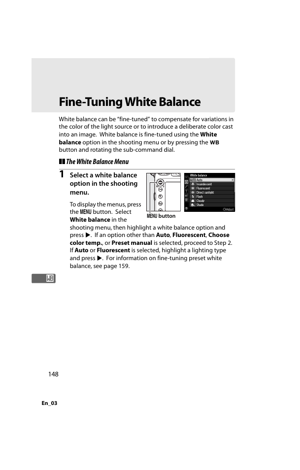 Fine-tuning white balance | Nikon D800 User Manual | Page 172 / 472