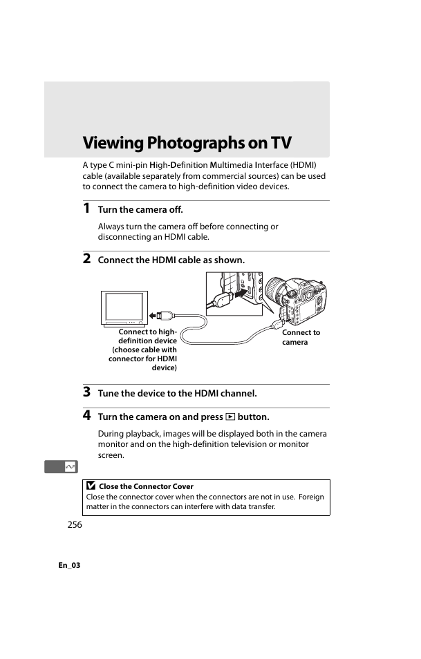 Viewing photographs on tv | Nikon D800 User Manual | Page 280 / 472