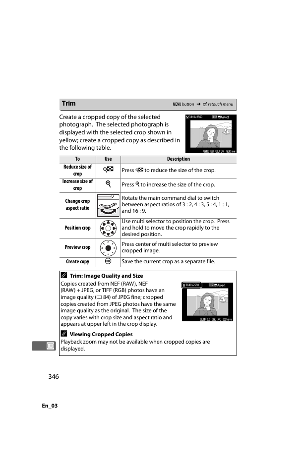 Trim | Nikon D800 User Manual | Page 370 / 472