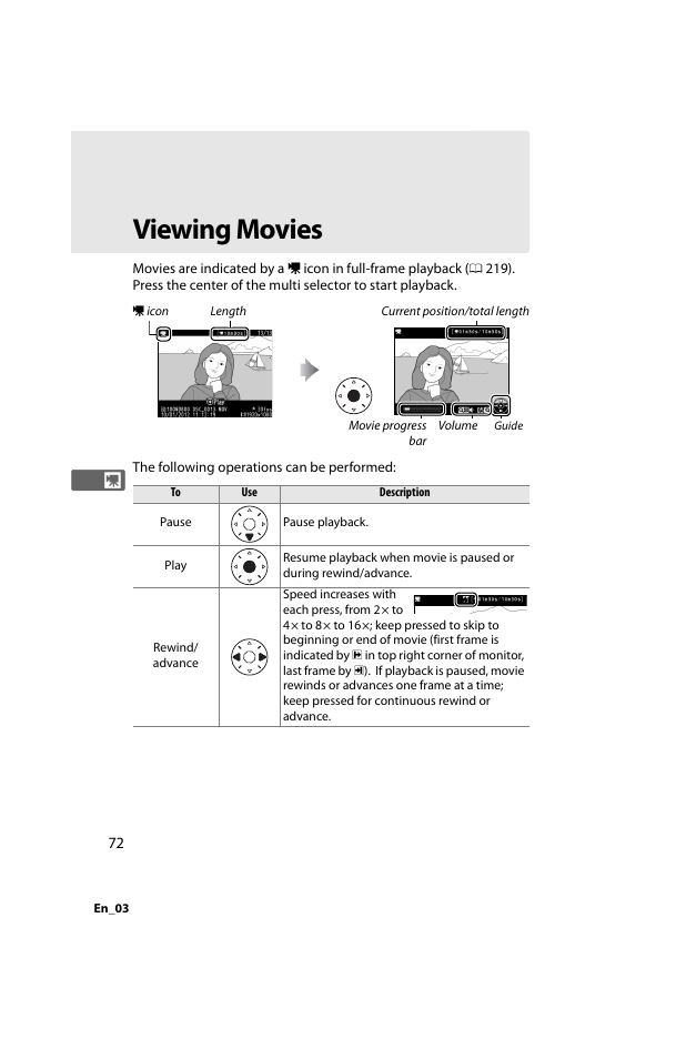 Viewing movies | Nikon D800 User Manual | Page 96 / 472