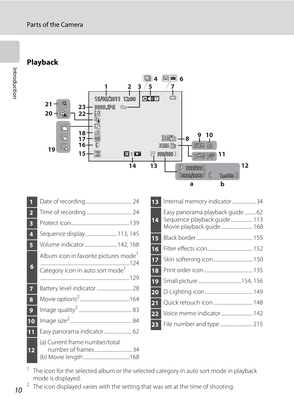 Playback | Nikon COOLPIX P500 User Manual | Page 24 / 252