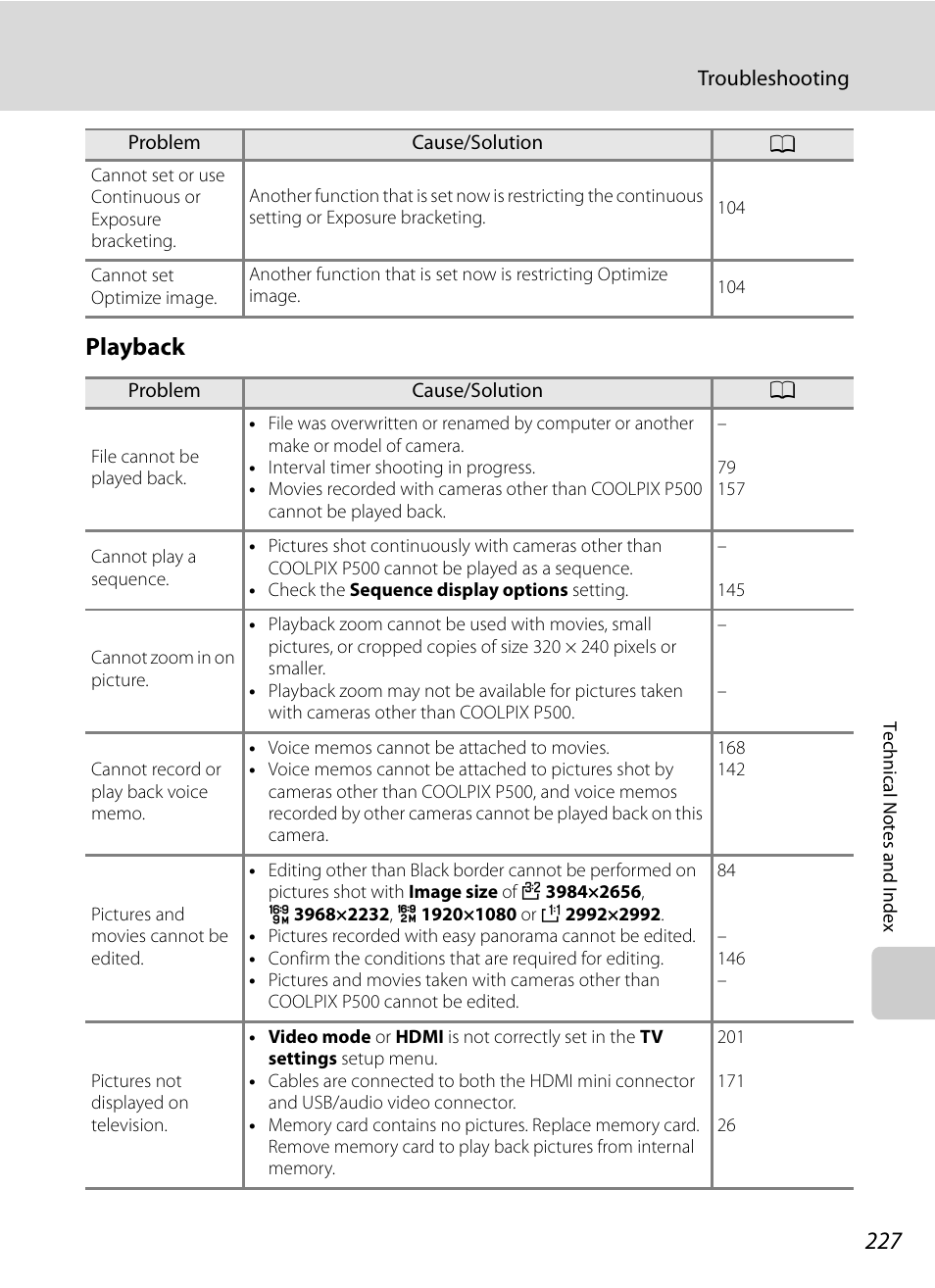 Playback | Nikon COOLPIX P500 User Manual | Page 241 / 252