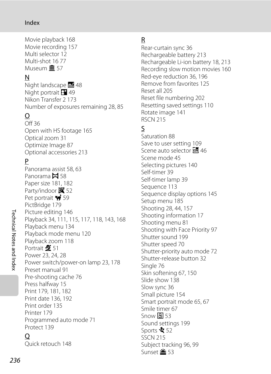 Nikon COOLPIX P500 User Manual | Page 250 / 252