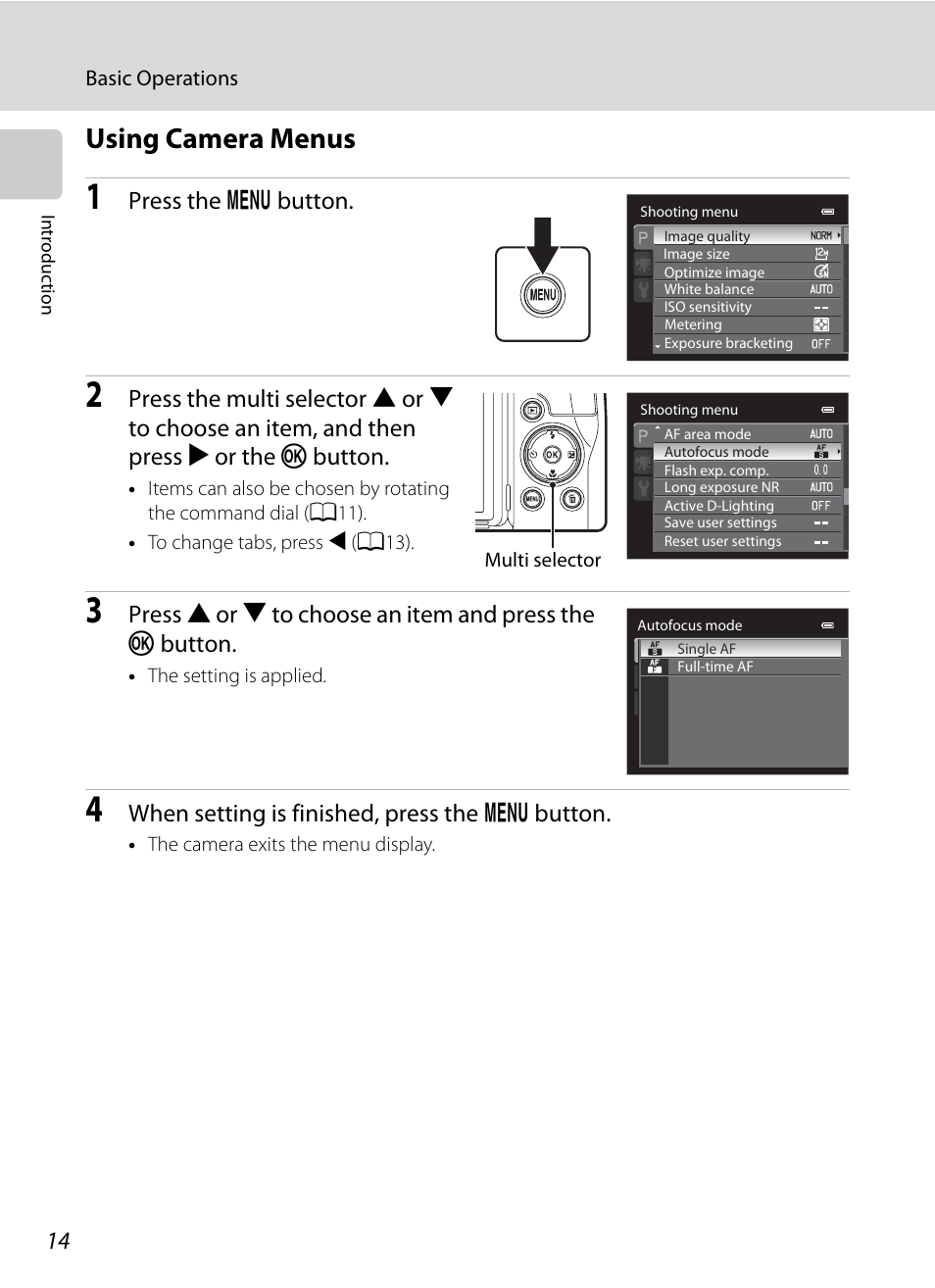 Using camera menus | Nikon COOLPIX P500 User Manual | Page 28 / 252