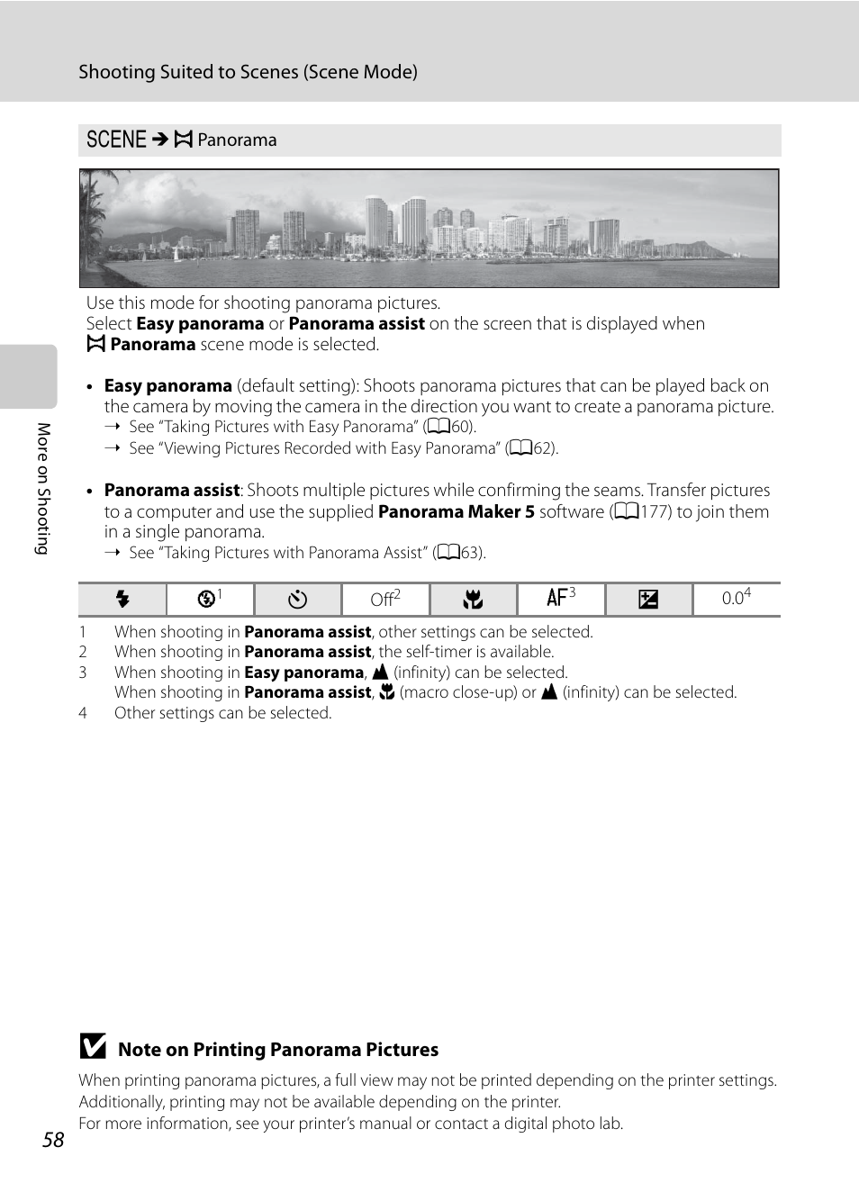 A58) | Nikon COOLPIX P500 User Manual | Page 72 / 252