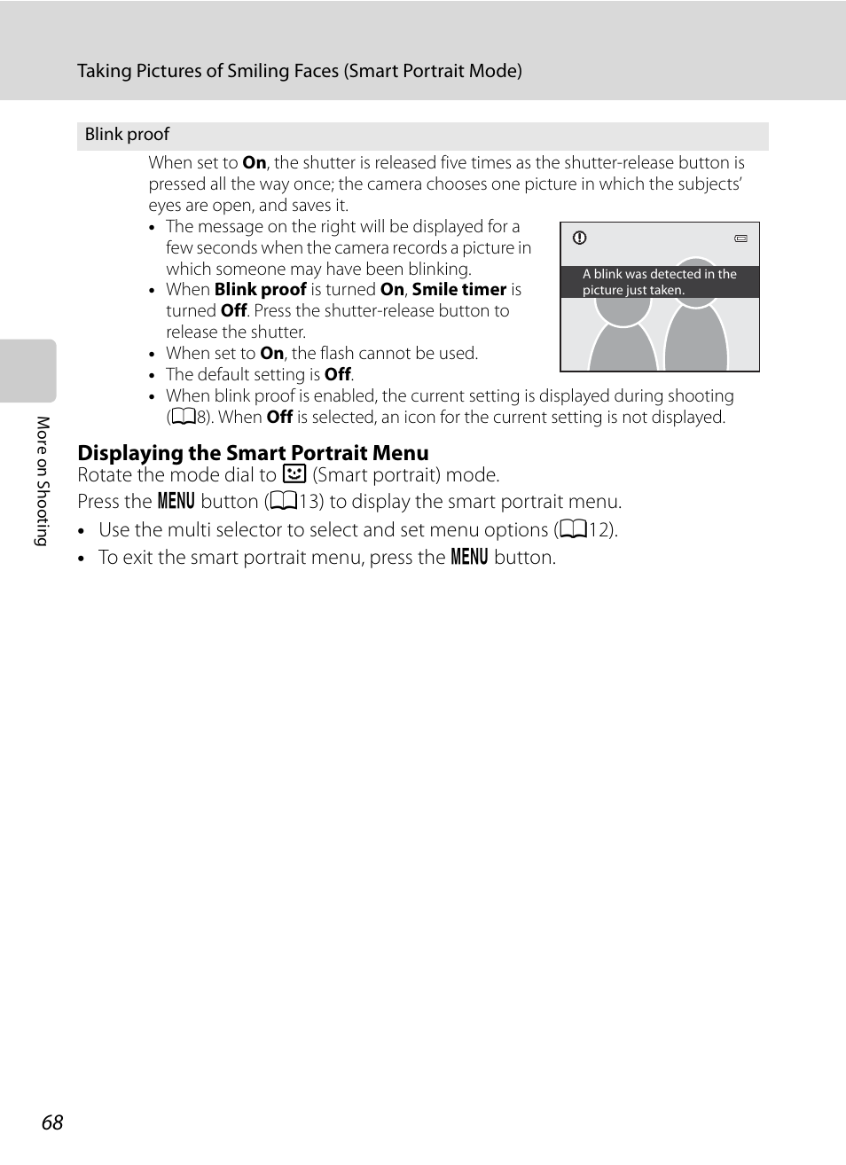 A68) | Nikon COOLPIX P500 User Manual | Page 82 / 252