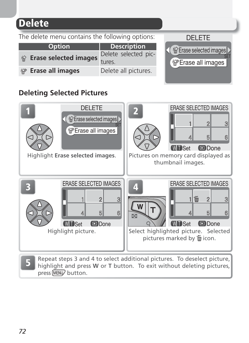 Delete | Nikon Coolpix 3100 User Manual | Page 82 / 104