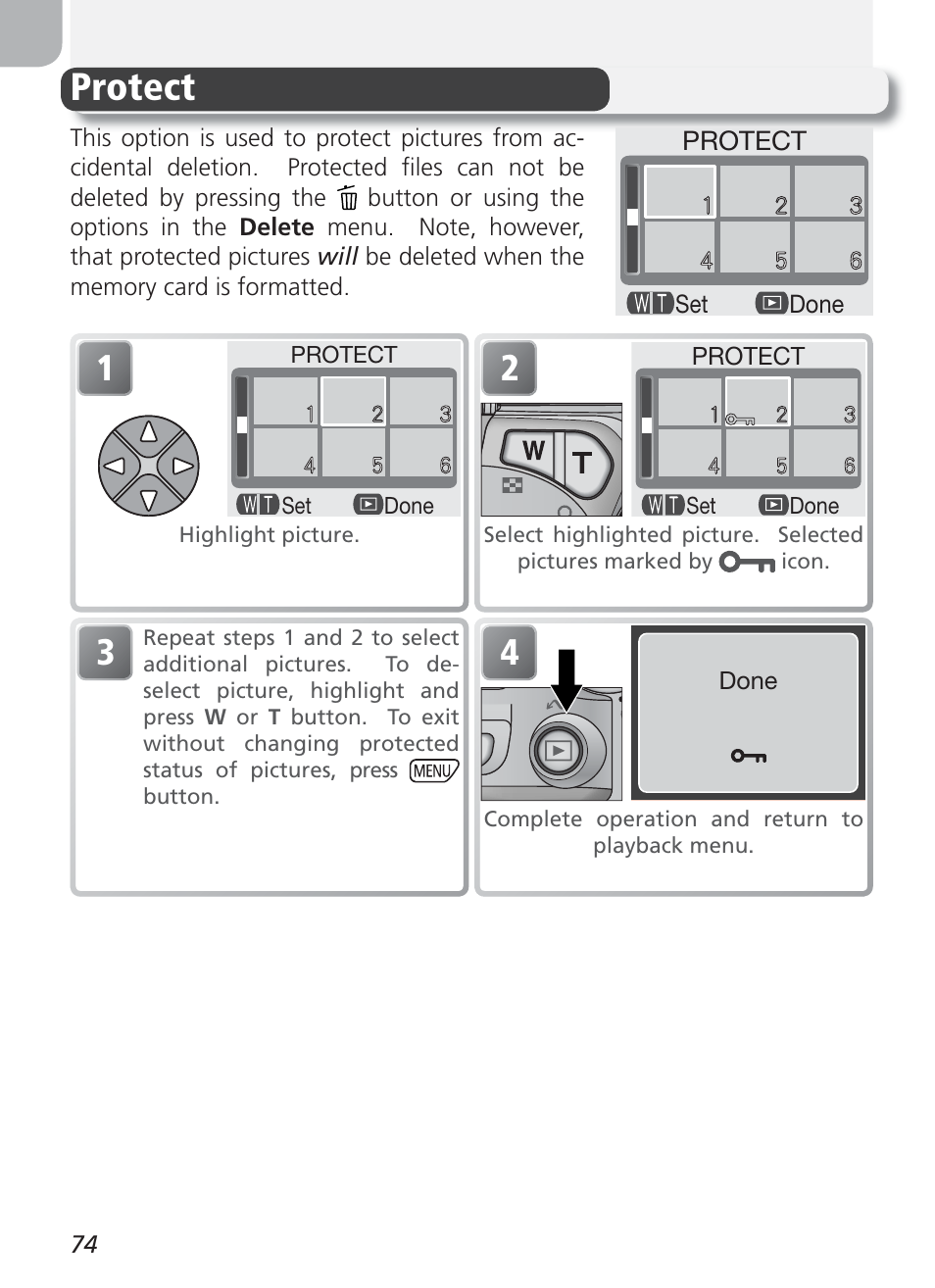 Protect | Nikon Coolpix 3100 User Manual | Page 84 / 104