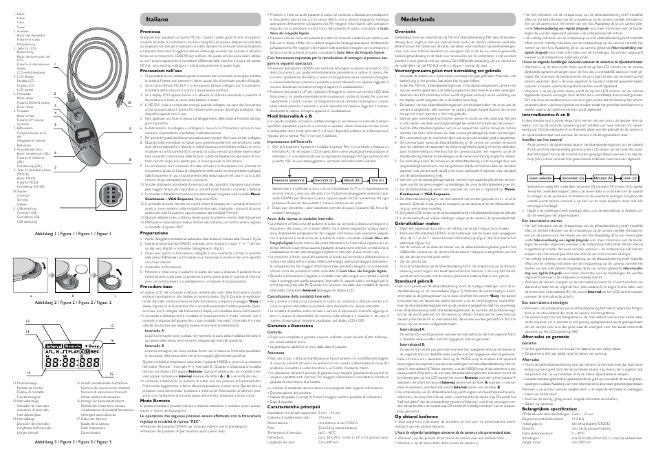 Italiano nederlands | Nikon MC-EU1 Remote cord some Coolpix cameras User Manual | Page 4 / 4