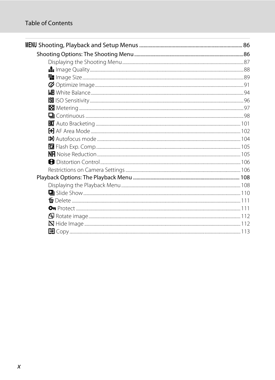 Nikon P80 User Manual | Page 12 / 167